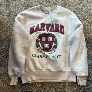 Lee Light Gray Harvard Class of 20?? Crewneck Sweatshirt Child’s Small Great!